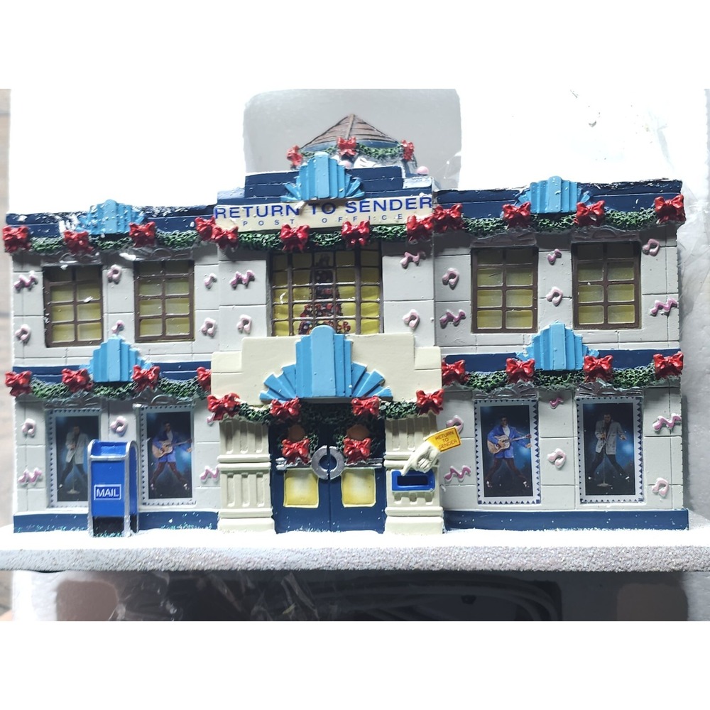 Hawthorne Village Elvis Presley Return To Sender Post Office Christmas House